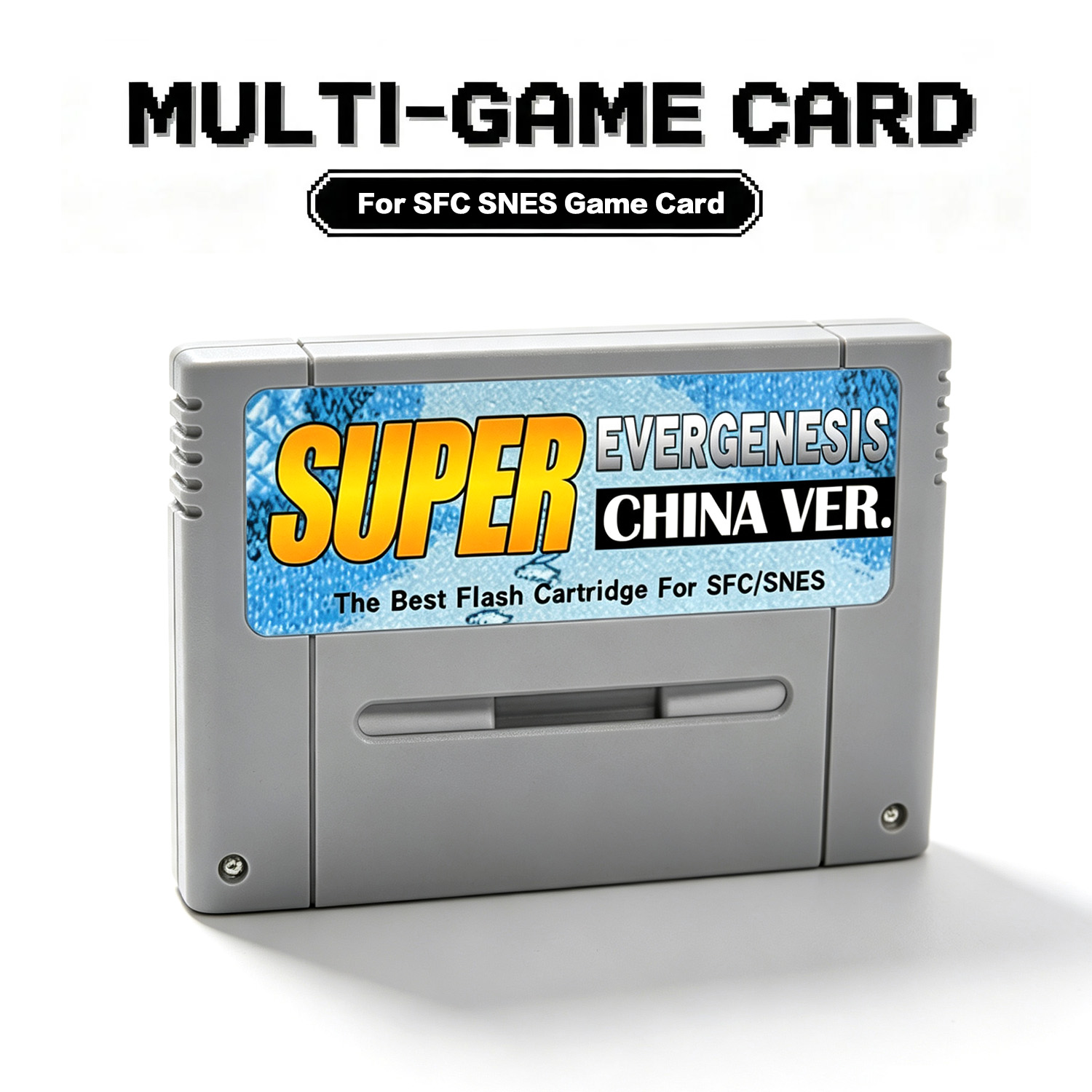Gaming Console Mario - Super EverGenesis Flash Cartridge Compatible With