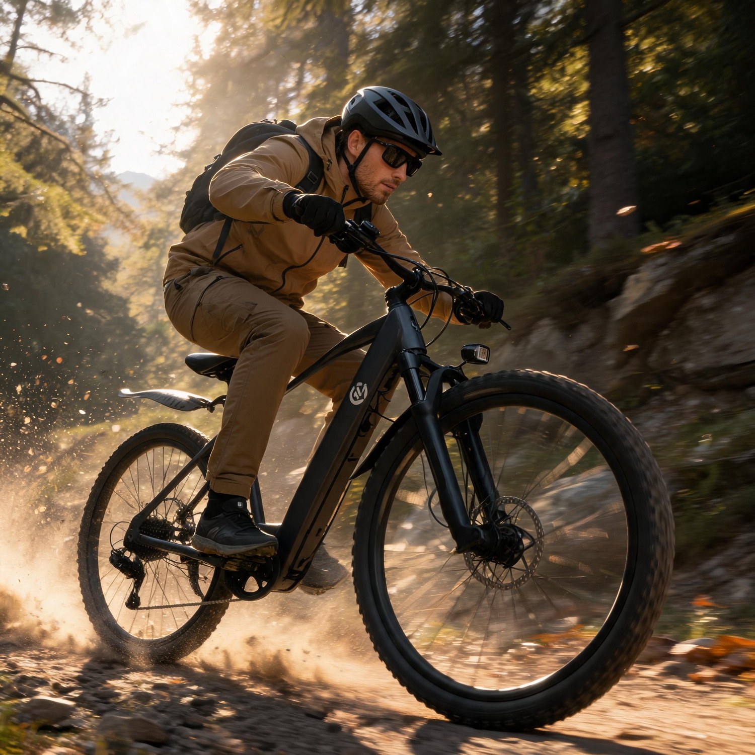 Racing Pedal Set - Electric Mountain Bike, Full Suspension, 500W