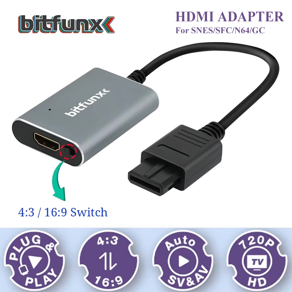Bitfunx 720P Svideo / AV To HD - Gaming Console All In One 评论和价格