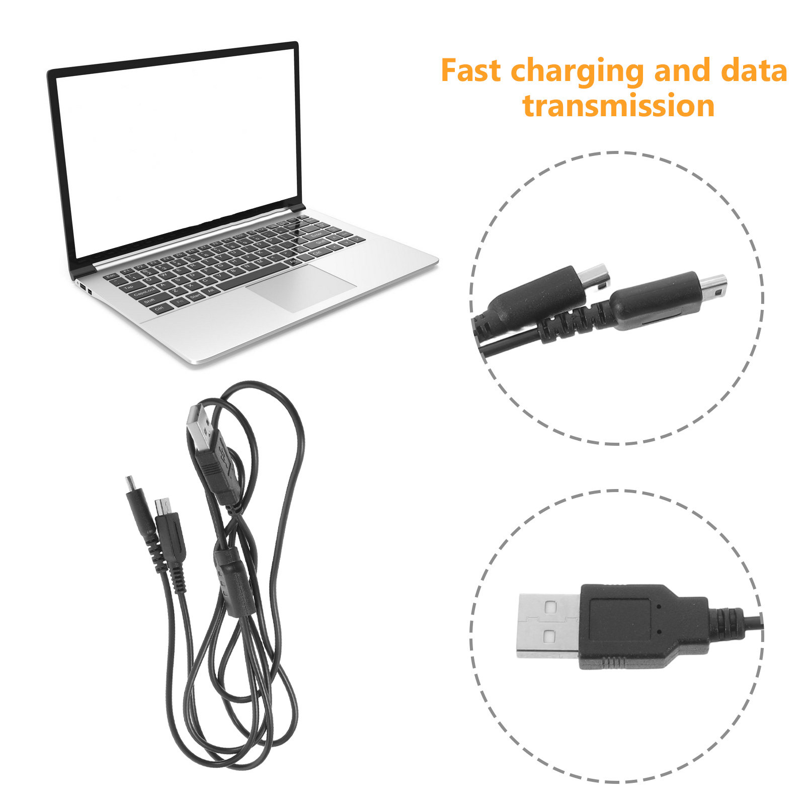 USB Charger Cable 2 in 1 Fast  - Gaming Console Usb 评论和价格