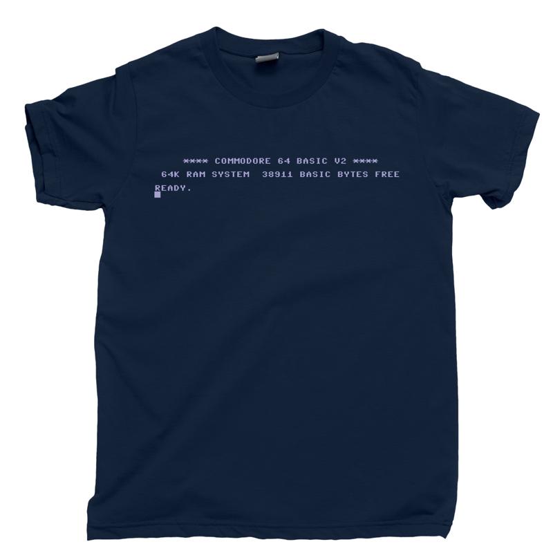 C64 Boot T Shirt Commodore 128 - Gaming Console Old School 评论和价格