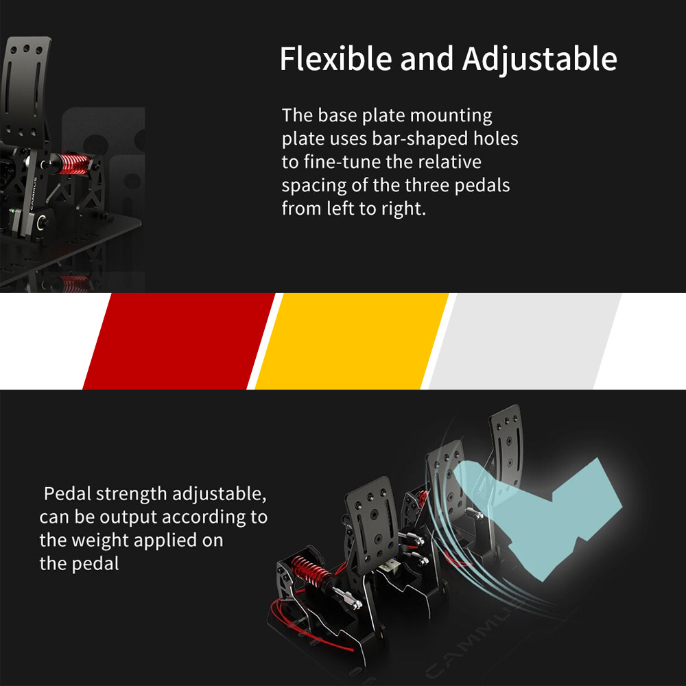CAMMUS LC100 Load Cell Pedals  - Racing Pedal Set 评论和价格